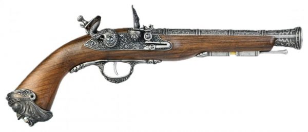HFC 18th Century Pirate Flintlock Gas Pistol HG-502BN - Gun Metal Grey - Image 3