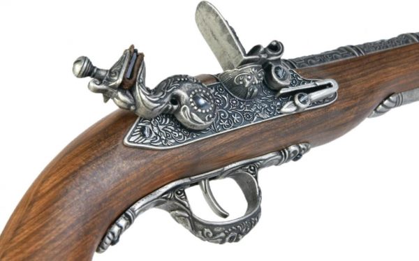 HFC 18th Century Pirate Flintlock Gas Pistol HG-502BN - Gun Metal Grey - Image 5