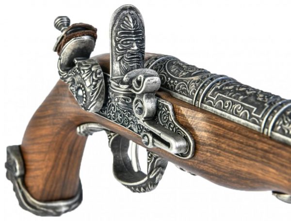 HFC 18th Century Pirate Flintlock Gas Pistol HG-502BN - Gun Metal Grey - Image 6