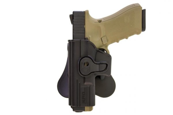 Nuprol EU Glock Left Handed Airsoft Paddle Holster - Black