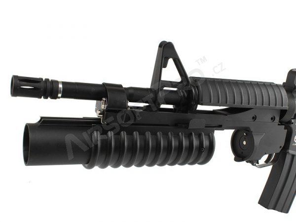 E&C M4A1 AEG Metal Body + Grenade Launcher - Black - Image 3