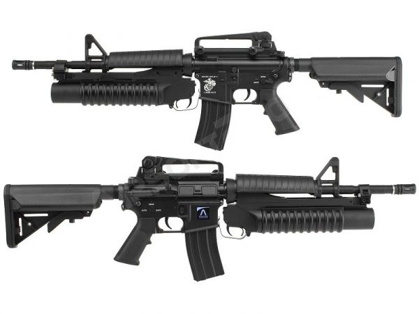 E&C M4A1 AEG Metal Body + Grenade Launcher - Black