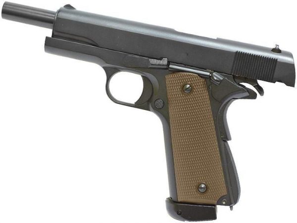 KJ Works M1911 A1 Tactical co2 Gas Pistol - Black - Image 2