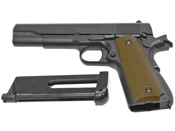 KJ Works M1911 A1 Tactical co2 Gas Pistol - Black - Image 3