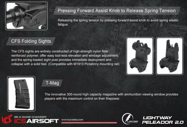 ICS Lightway M4 Peleador C S3 Airsoft Rifle - Discontinued - Image 2