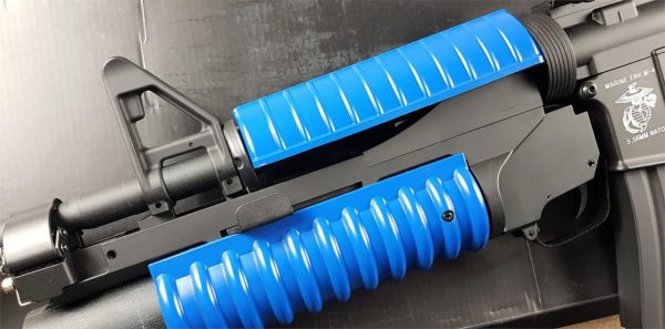 Two Tone E&C M4A1 AEG Metal Body + Grenade Launcher - Blue - Image 3
