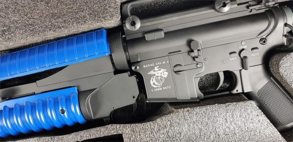 Two Tone E&C M4A1 AEG Metal Body + Grenade Launcher - Blue - Image 7