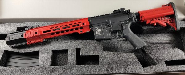 Two Tone E&C M4 VLTOR SAI 13.5" AEG Metal Body - Red