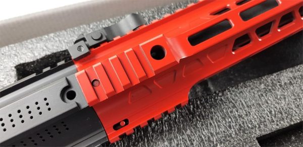 Two Tone E&C M4 VLTOR SAI 13.5" AEG Metal Body - Red - Image 3