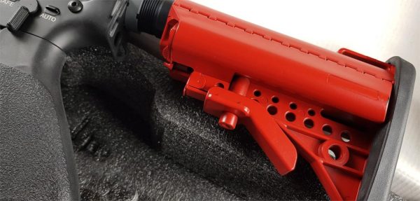 Two Tone E&C M4 VLTOR SAI 13.5" AEG Metal Body - Red - Image 4