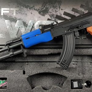 Two Tone RPK 74 Metal Body & Wood Blowback Airsoft Gun - Blue