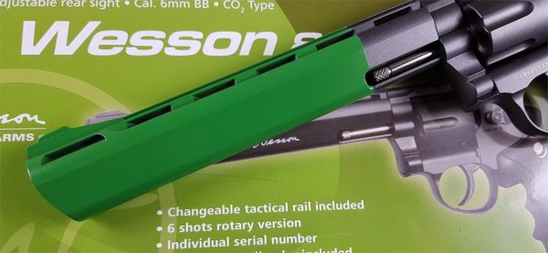 Two Tone Dan Wesson co2 Revolver 8 Inch - Green - Image 4
