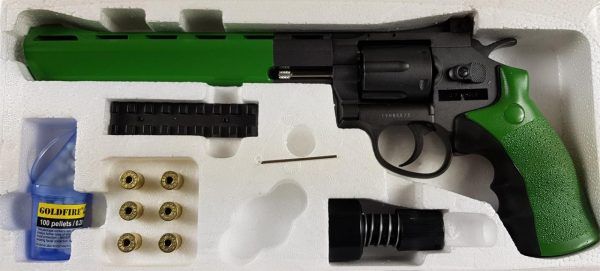 Two Tone Dan Wesson co2 Revolver 8 Inch - Green - Image 5