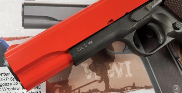 Two Tone KWC 1911 co2 Gas Pistol - Red - Image 2