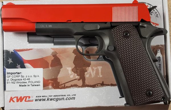 Two Tone KWC 1911 co2 Gas Pistol - Red