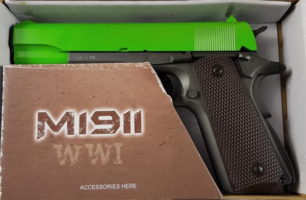 Two Tone KWC 1911 co2 Gas Pistol - Green
