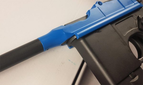 Two Tone KWC M712 Broom Handle co2 Machine Pistol - Blue - Image 3
