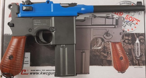 Two Tone KWC M712 Broom Handle co2 Machine Pistol - Blue - Image 5