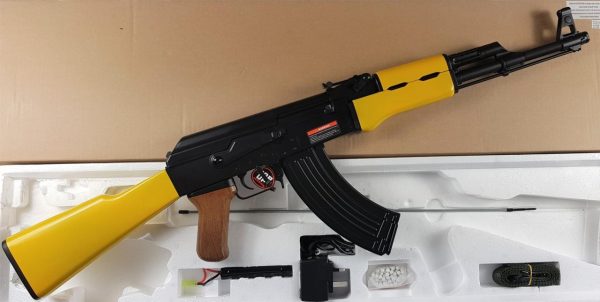Two Tone Cyma AK47 CM522 Airsoft Gun - Yellow - Image 2