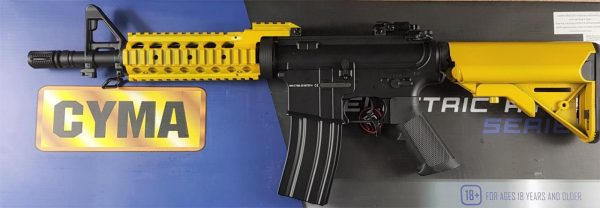 Two Tone Cyma M4 CQB RIS Carbine Airsoft Rifle - Yellow