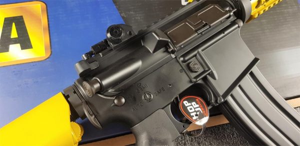 Two Tone Cyma M4 CQB RIS Carbine Airsoft Rifle - Yellow - Image 3