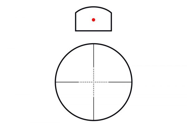 Theta Optics Airsoft Rhino 4X32 Scope with Micro Red Dot Sight - Image 4