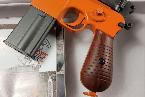 Two Tone KWC M712 Broom Handle co2 Machine Pistol - Orange - Image 5