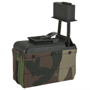 A&K M249 Automatic 1500rd Fabric Box Magazine - Camo