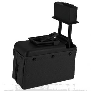 A&K M249 Automatic 1500rd Fabric Box Magazine - Black