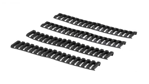 Airsoft Ladder Rail Covers 8 Slot x 4 - Black