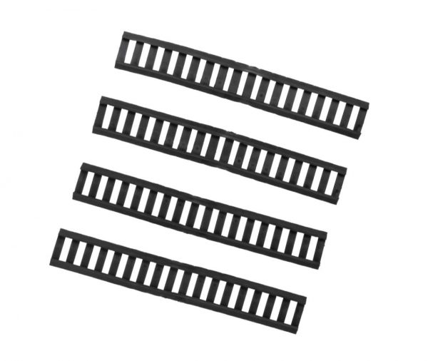 Airsoft Ladder Rail Covers 8 Slot x 4 - Black - Image 2