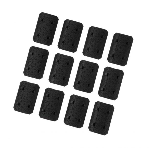 Airsoft Rail M-Lock Rail Covers x 12 - Black