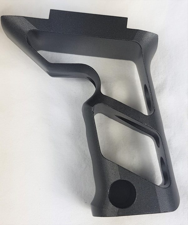 Aluminum Long CNC RIS Angled Forward Grip - Black - Image 2