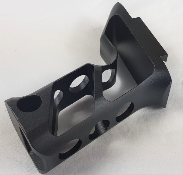 Aluminum Long CNC RIS Angled Forward Grip - Black