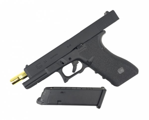 E&C Airsoft EU34 SA GBB Airsoft Pistol - Black - Image 2
