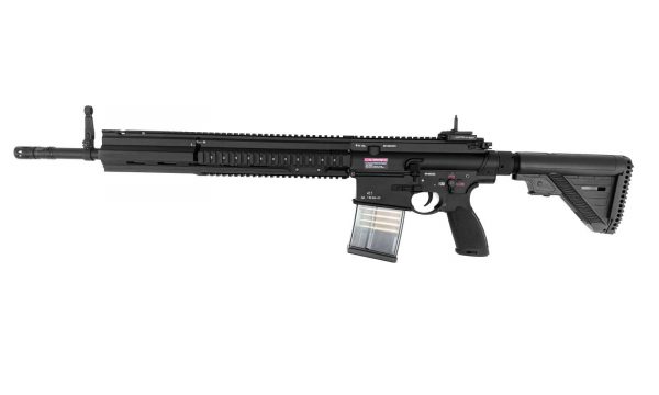 E&C EC417A2 16 Inch Rail Airsoft Gun - Laser Markings - Black