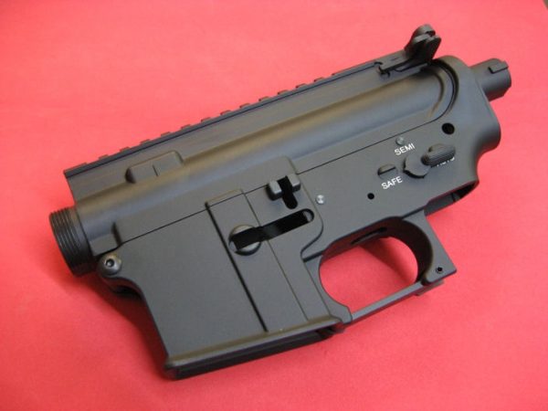 E&C AEG M4 / M16 QDV2 Receiver, Stock Tube, Spring Guide - Black