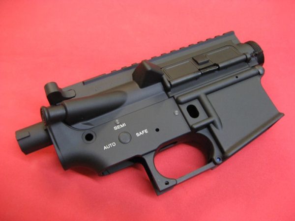 E&C AEG M4 / M16 QDV2 Receiver, Stock Tube, Spring Guide - Black - Image 2