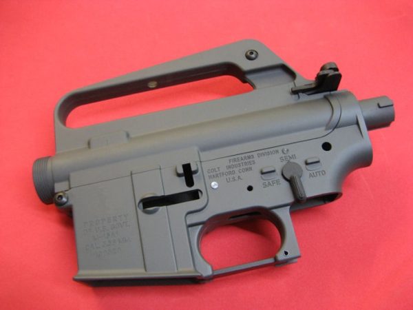E&C M16A1 AEG QD Metal Receiver M16A1 COLT CNC Logo - Grey