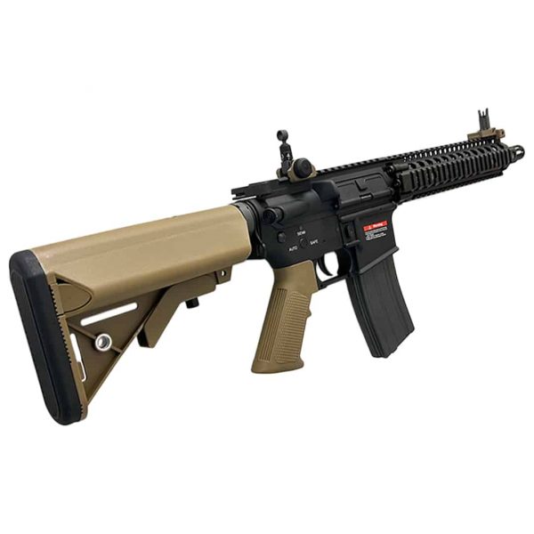 E&C Airsoft M4 MK18 MOD1 9 Inch AEG Airsoft Rifle - Tan/Black - Image 3