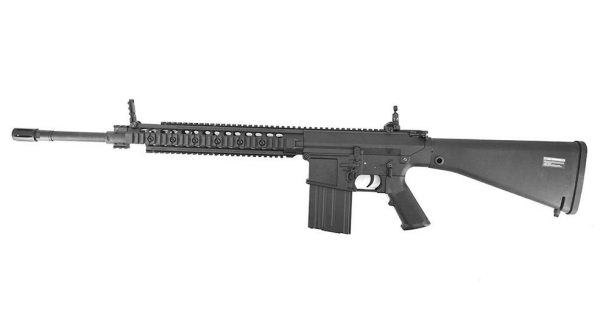 E&C SR25 M110 12.5 inch Stoner logo Airsoft Rifle - Black