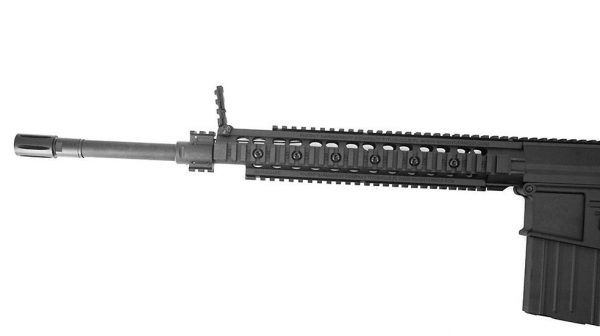 E&C SR25 M110 12.5 inch Stoner logo Airsoft Rifle - Black - Image 4