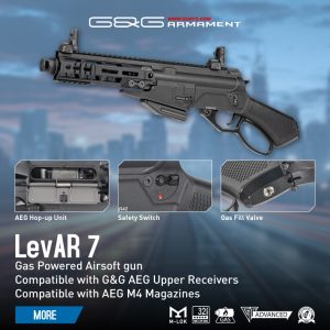 G&G Armament LevAR 7 Gas Airsoft Rifle - Black