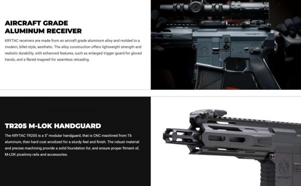 Krytac Trident M4 MK3 M PDW Airsoft Gun - Grey - Image 4