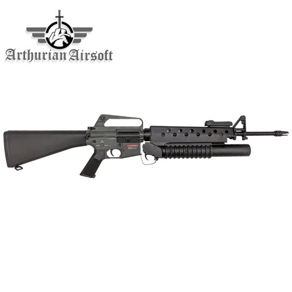 Arthurian Airsoft Excalibur Airsoft M16A1 With M203 Launcher - Black - Image 3