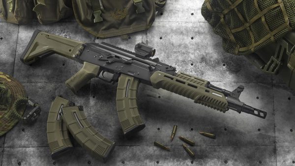 ICS CXP-ARK S3 AK Airsoft Gun - Black/Olive - Image 4