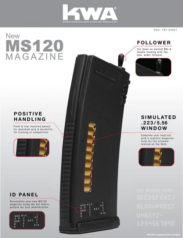 KWA MS120c Adjustable Mid Cap M4 Magazine 3 Pack - Image 2