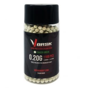 VORSK 6mm BB 0.20G Green Tracer 1100rd Bottle