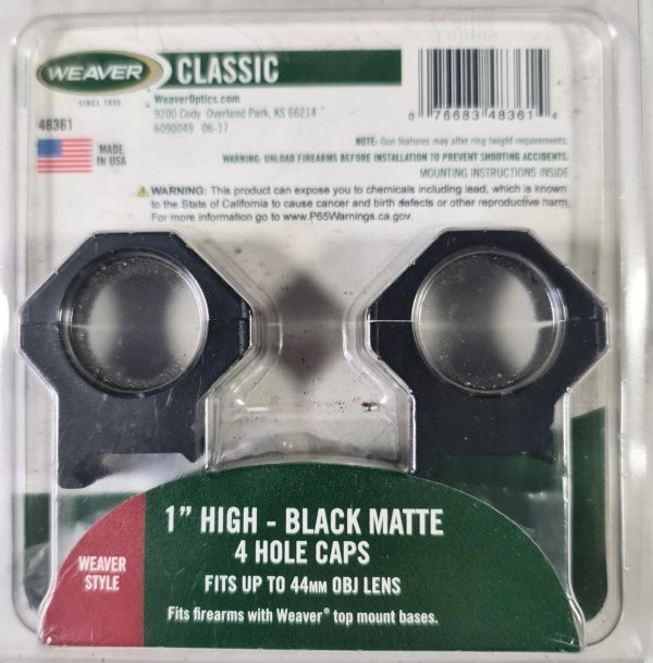 Weaver High Mounts 4 Screw - New