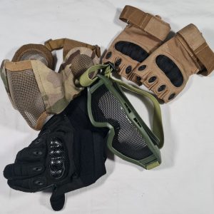 Mixed Tactical Gloves & Mesh Protection - Used